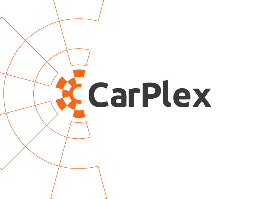 CarPlex logo — an orange gear-burst mark beside the CarPlex wordmark on white